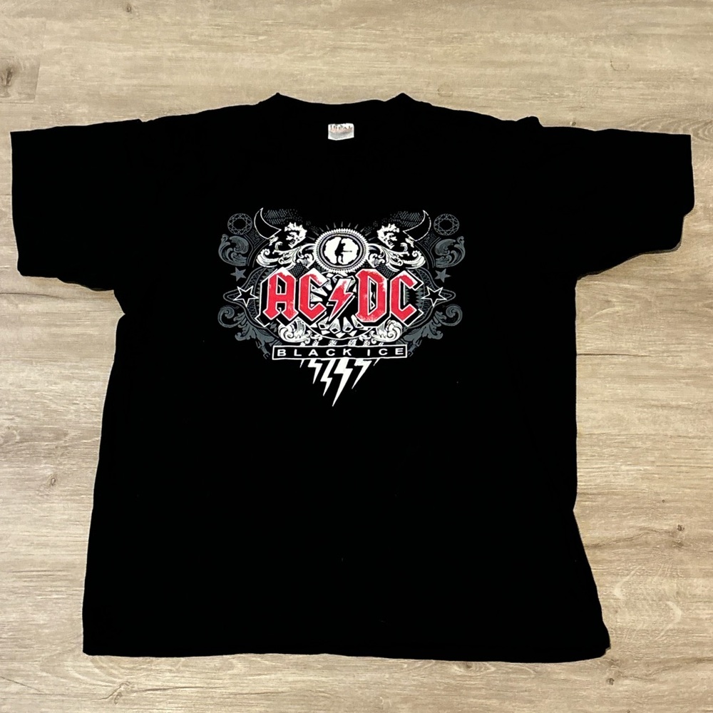 AC/DC Vintage Black Ice Graphic T-Shirt